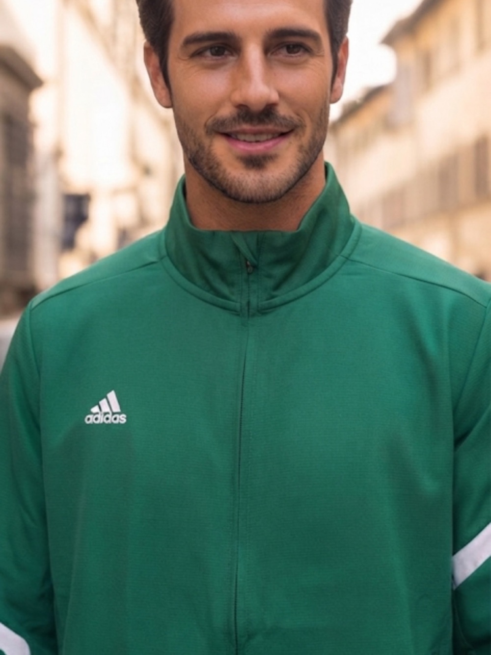 adidas Green Full-Zip Training Bomber Jacket